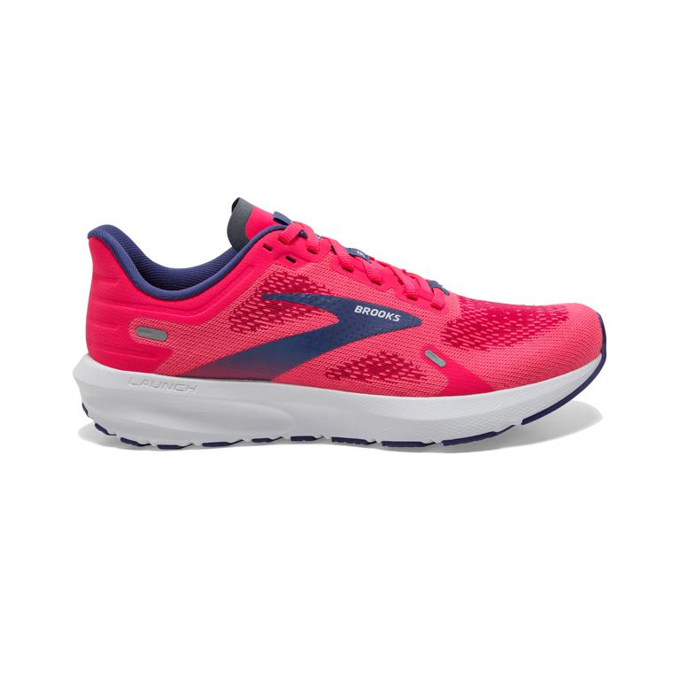 Brooks Launch 9 Lightweight-Cushioned Women's Walking Shoes - Pink/Fuchsia/Cobalt (09514-BKHZ)
